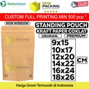 STANDING POUCH KRAFT PAPER NON WINDOW PLASTIK KLIP DELKOCHOICE MURAH
