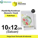 Plastik Klip 10x12cm ZIPLOCK BAG WHITE Kemasan Aksesoris DELKOCHOICE