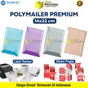 Polymailer 14x22cm PREMIUM Plastik Packing Olshop Colour Polos SATUAN