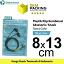 Plastik Klip ZIPLOCK Bag 8x13cm BLUE Kemasan Aksesoris DELKOCHOICE
