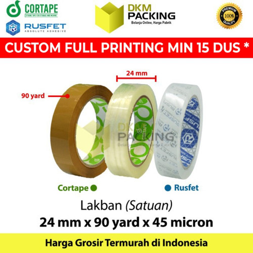 Lakban 24mmx90yard Plakban Isolasi OPP TAPE TERMURAH / SATUAN