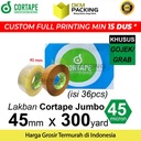 Lakban 45mm x 300m JUMBO Plakban Isolasi CORTAPE OJOL MURAH /DUS
