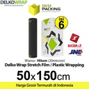Plastik Wrapping Stretch Film Packing 50cm x 150m HITAM DELKOWRAP /DUS