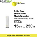 Plastik Wrapping Stretch Film 15cm x 250m BENING DELKOWRAP / SATUAN
