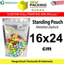 Standing Pouch 16x24cm Alumunium Foil Sealer Makanan Delkochoice
