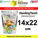 Standing Pouch 14x22cm Alumunium Foil Sealer Makanan Delkochoice