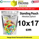 Standing Pouch 10x17cm Alumunium Foil Sealer Makanan Delkochoice