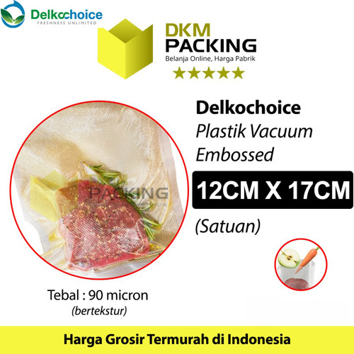 Plastik Vacuum Bag 12x17cm Emboss DELKOCHOICE Sealer Makanan Bintik