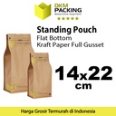 Plastik Klip FLAT BOTTOM KRAFT PAPER Kemasan Makanan DELKOCHOICE
