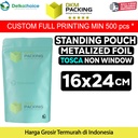 Plastik Klip 16x24cm Tosca Full Metalize Foil Ziplock Standing Pouch