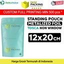 Plastik Klip 12x20cm Tosca Full Metalize Foil Ziplock Standing Pouch