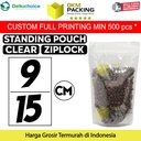 Plastik Klip Bening 9x15 Standing Pouch Clear Ziplock Sealer Makanan