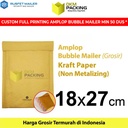 AMPLOP BUBBLE MAILER KRAFT PAPER 18X27cm BUBBLE WRAP ENVELOPE RUSFET