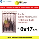 AMPLOP BUBBLE MAILER PINK ROSE GOLD 10X21 BUBBLE WRAP ENVELOPE RUSFET