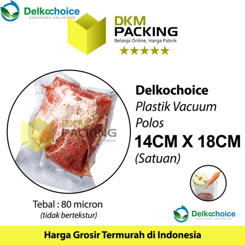 Plastik Vacuum Bag 14x18cm POLOS DELKOCHOICE Vacum Vakum Seal Makanan