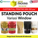 Standing Pouch Window Plastik Klip Ziplock Sealer Makanan
