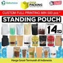 Standing Pouch MEDIUM Ukuran 14cm Plastik Klip Kemasan Sealer Makanan