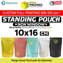 Standing Pouch 10x16cm Full Metalize Foil Ziplock Plastik Klip Makanan