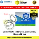 Lakban 12mm x 72yard RUSFET Plakban Isolasi OPP PREMIUM TERMURAH /DUS