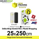Stretch Film 25cm x 250m Plastik Wrapping DELKO WRAP TERMURAH /DUS