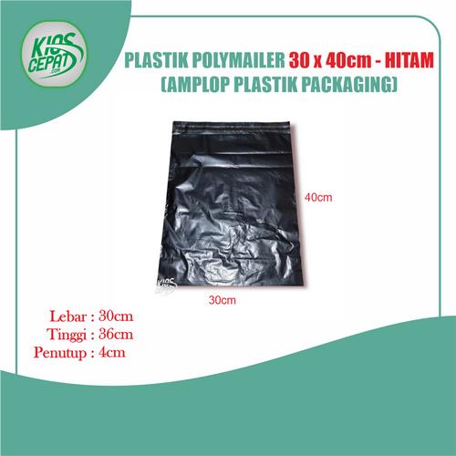 Plastik Polymailer 30 x 40cm - HITAM (Amplop Plastik Packaging)