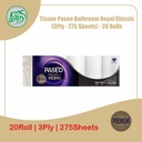Tissue Paseo Bathroom Royal Classic (3Ply - 275 Sheets) - 20 Rolls