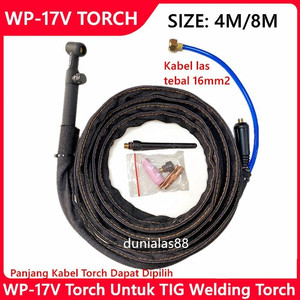 Tig Torch WP-17V Stang Argon Tang Las WP 17V WP17V 17 4M 8M SET 4meter