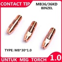 Contact Tip kontak tip M8x30x1.0mm MB36/MB36KD sparepart las alat CO