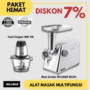 PROMO Mesin Giling Daging WILLMAN MG301 Food Chopper Blender WM-198