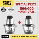 PROMO Food Chopper Blender WILLMAN Giling Daging Bumbu Rempah Dapur