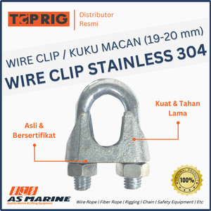 Wire Rope Clip / Klem Sling Kuku Macan 19 - 20 mm Stainless 304 TOPRIG