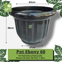 EBONY Pot Plastik Hitam 60