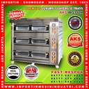 OVEN GAS AKS-WG312H 3 DECK 12 TRAY PEMANGGANG ROTI KUE ORIGINAL