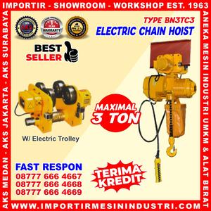 Kerekan Takel / Katrol / Chain Hoist Electric 3 Ton 3 m - BN3TC3