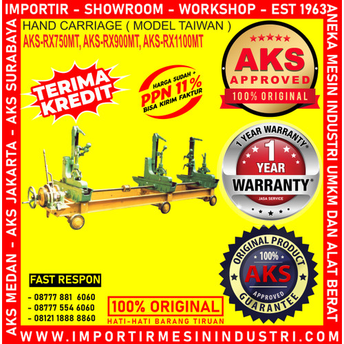 Mesin Lori Kereta Gergaji Kayu Hand Carriage AKS - RX900MT