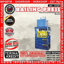[EZM.3603558] AKS ORI Alat Press Sampah Kardus Botol Plastik 11Kw 60Ton - KCG60