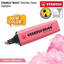 STABILO BOSS PASTEL Cherry Blossom Pink / Highlighter Warna Pink