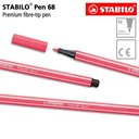 STABILO Pen 68 Fluorescent Red Isi 1 pcs / Highlighter Pen / Marker