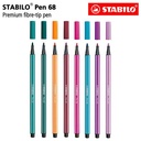 STABILO Set 8 - Pen 68 Green Orange Pink Purple Blue / hijau biru ungu