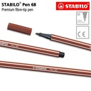 STABILO Pen 68 Sienna Isi 1 pcs / Highlighter Pen / Marker / Cokelat