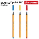 STABILO SET 3 - Point 88 - Yellow Red Ultramarine / Fineliner / Pen