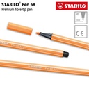 STABILO Pen 68 Fluorescent Orange 1 pcs / Highlighter Pen / Marker