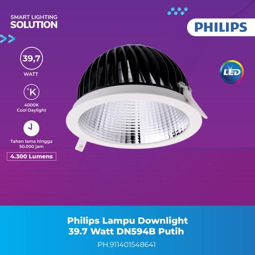 Philips Lampu Downlight 39.7W Cahaya Putih - DN594B LED40/840 PSU C