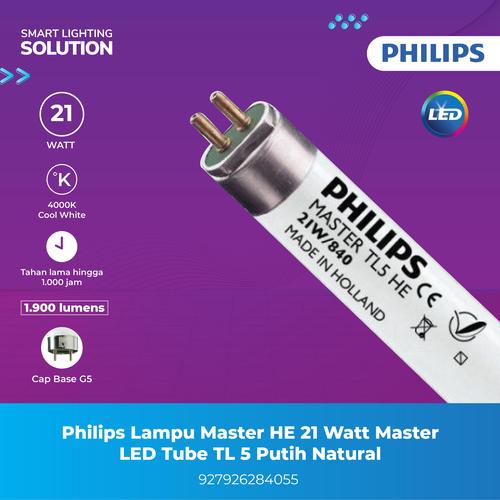 Philips Lampu Master TL5 HE 21W - Natural White Putih Semu