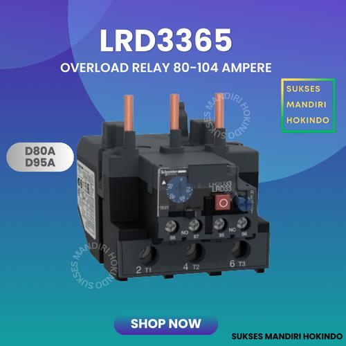 LRD3365 Schneider 80A - 104A Thermal Overload Relay LRD 3365 ORI SNI