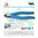 Tang Potong Kabel Listrik Fujiya 70Z-175 Electrical Work Diagonal Cutting Nippers 7 Inci 175mm Cap Baja 2mm Piano 1.2mm