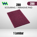 Serabut Amplas Zibo AAX67-1H Scouring Abrasive Pad 15cm x 23cm Merah maroon Grit #320 Penghalus Bekas Gerinda