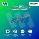 Pinset TRUSCO 35A-SA Acid-Proof and Anti-Magnetic Flat Tweezers 120mm