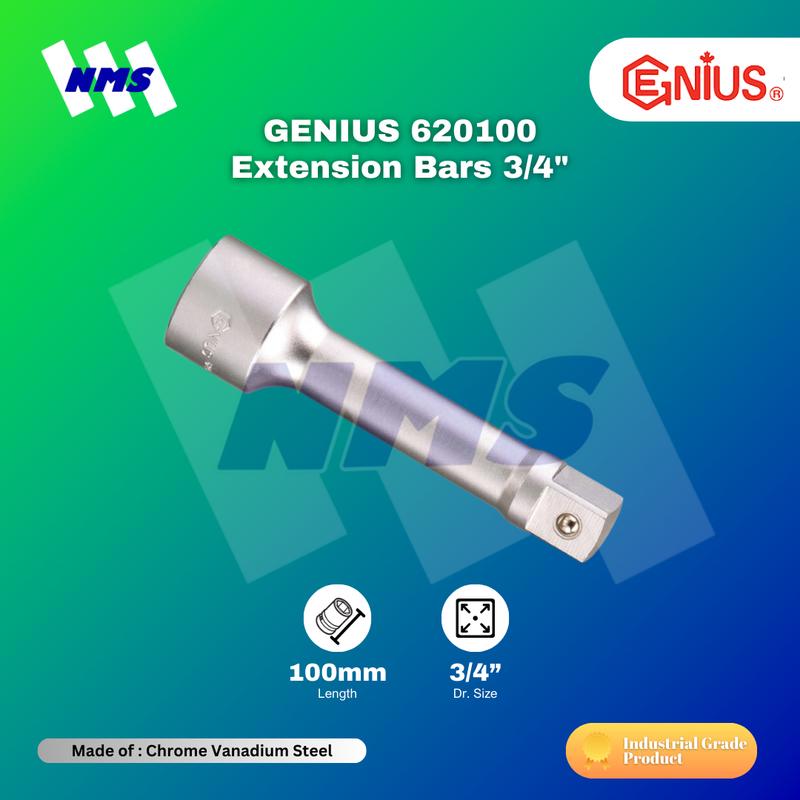 Sambungan GENIUS 620100 Extension Bars 3/4" Panjang = 100mm