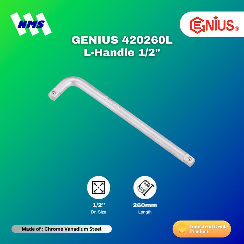 GENIUS 420260L L-Handle 1/2" Panjang = 260mm
